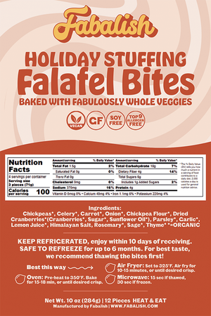 Holiday Stuffing Baked Falafel - Limited Edition